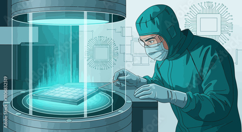 Semiconductor Manufacturing: Microchip Fabrication in a Cleanroom Environment using Advanced