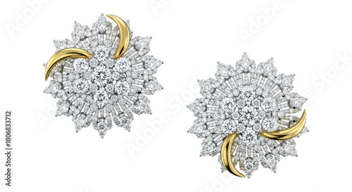 Sparkling Diamond Cluster Earrings Luxury Jewelry Design for Elegant Gala Events