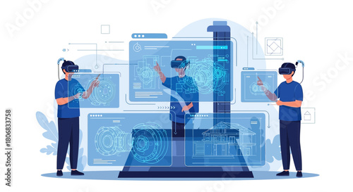 Virtual Reality Engineering and Architectural Design with Technological Integration Representation