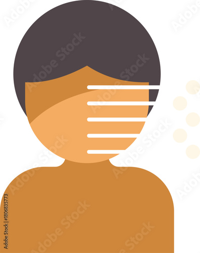 Simple icon of a person experiencing itchy skin, a common symptom of allergies