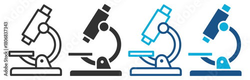 Lab microscope science test tool with slide platform on transparent background