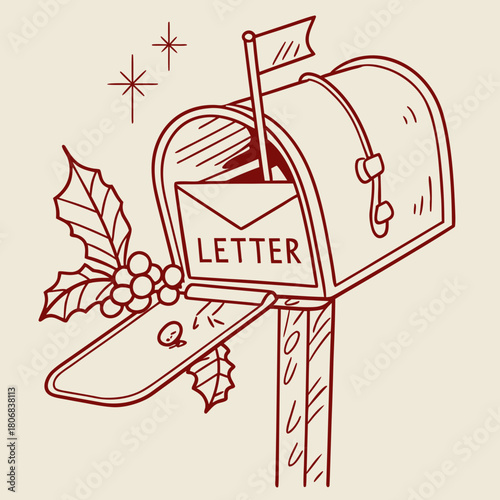 mail box with a letter