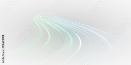 Fast track with glowing lines and speed trail. Motion blur and racing effect with light streaks.