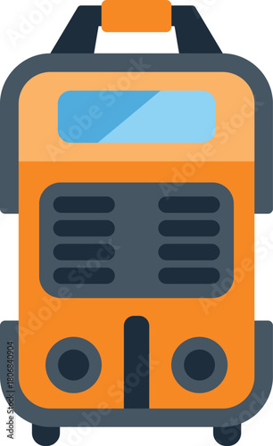 Portable generator supplying electricity on a construction site, ensuring a reliable power source for tools and equipment