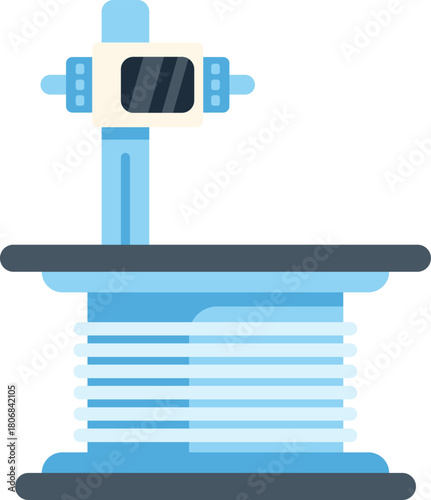 3d printer is printing a filament coil using fused deposition modeling - fdm - technology