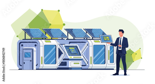 Innovative modular living spaces powered by solar energy and smart technology integration