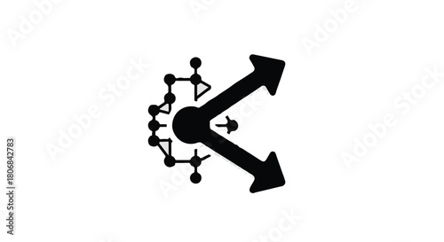Abstract representation of growth and expansion from a central point