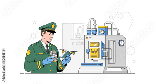 Inspection of miniaturized drone circuit boards in a high-tech manufacturing setting