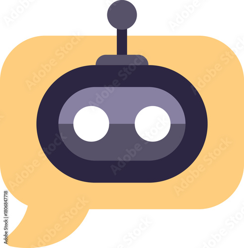 Chatbot is giving advice inside a speech bubble