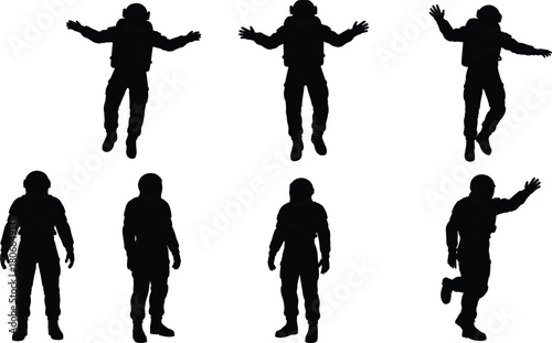 Panther walking cycle silhouettes, feline gait sequence, animal motion study, animation reference, biomechanics analysis, wildlife stride poses, quadruped movement grid