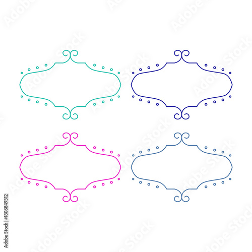 Wedding Stylish Romance Ornamental Tags Collection
