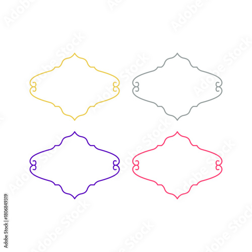 Wedding Stylish Romance Ornamental Tags Collection
