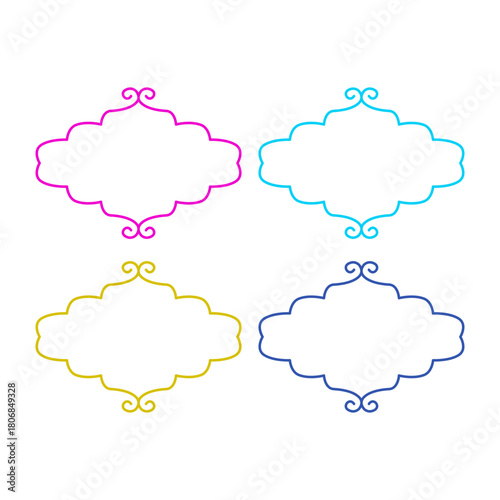 Wedding Stylish Romance Ornamental Tags Collection
