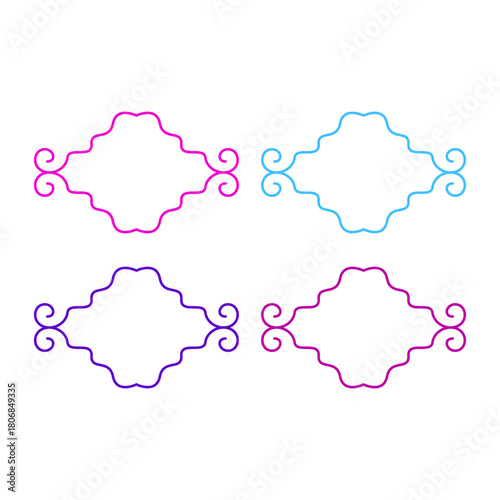 Wedding Stylish Romance Ornamental Tags Collection
