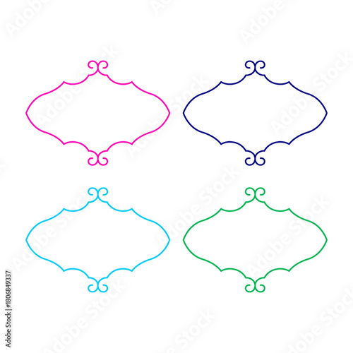 Wedding Stylish Romance Ornamental Tags Collection
