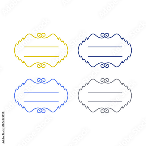 Wedding Stylish Romance Ornamental Tags Collection
