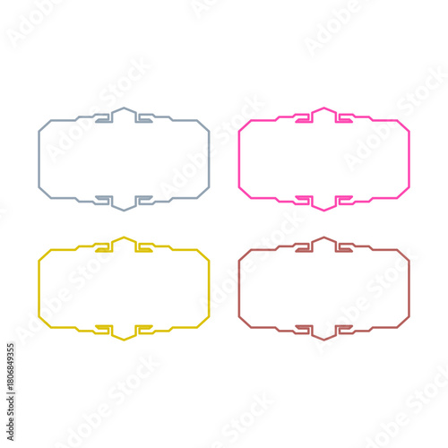 Wedding Stylish Romance Ornamental Tags Collection
