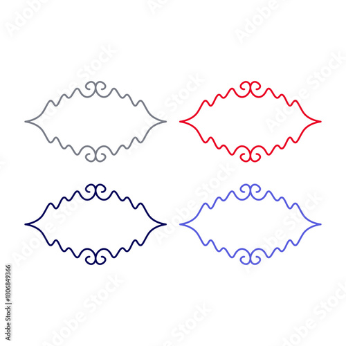 Wedding Stylish Romance Ornamental Tags Collection
