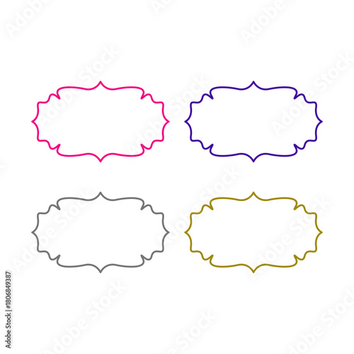 Wedding Stylish Romance Ornamental Tags Collection
