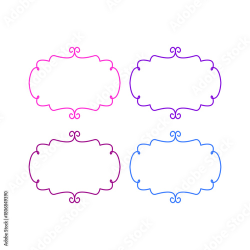 Wedding Stylish Romance Ornamental Tags Collection
