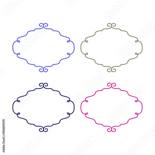 Wedding Stylish Romance Ornamental Tags Collection
