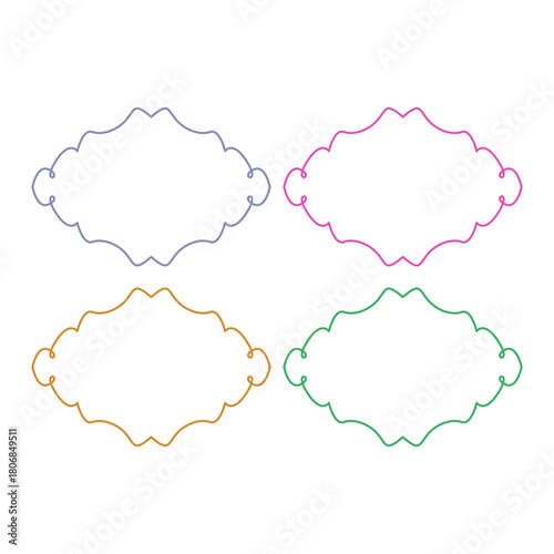 Wedding Stylish Romance Ornamental Tags Collection
