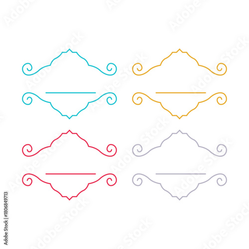 Wedding Stylish Romance Ornamental Tags Collection
