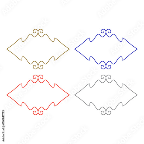 Wedding Stylish Romance Ornamental Tags Collection
