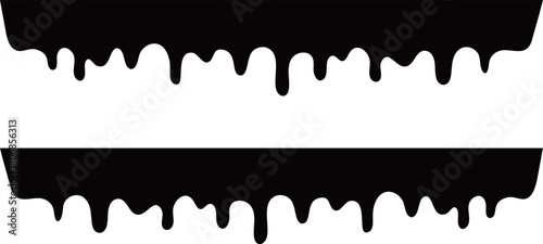 ペンキ・インクの境界線のイラスト素材