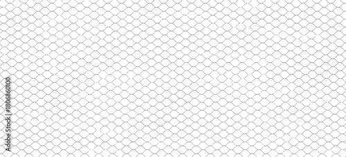 Wire mesh fence isolated on white background. Mesh texture for fishing nets. Seamless black pattern for sportswear or soccer goal, volleyball net, basketball hoop, hockey, athletics.