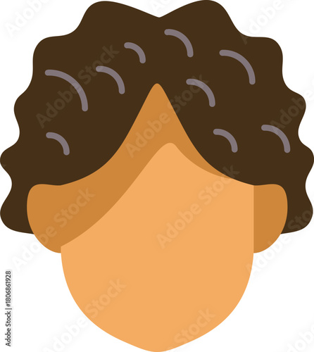 Portrait of anonymous person with brown wavy hair and light skin, creating a sense of mystery and anonymity