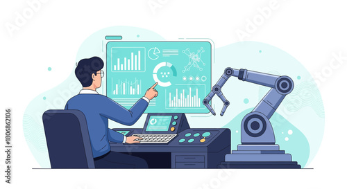 Advanced technological infrastructure: A depiction of human interaction with robotic automation