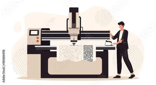 Automated design manufacturing process demonstration using cutting-edge machinery and skilled