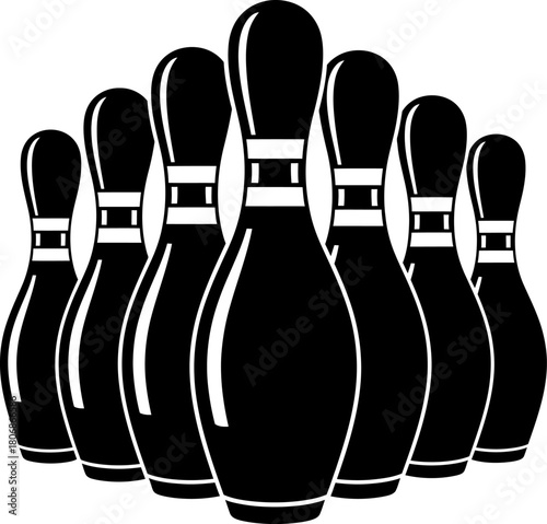 Bowling Pins Silhouette