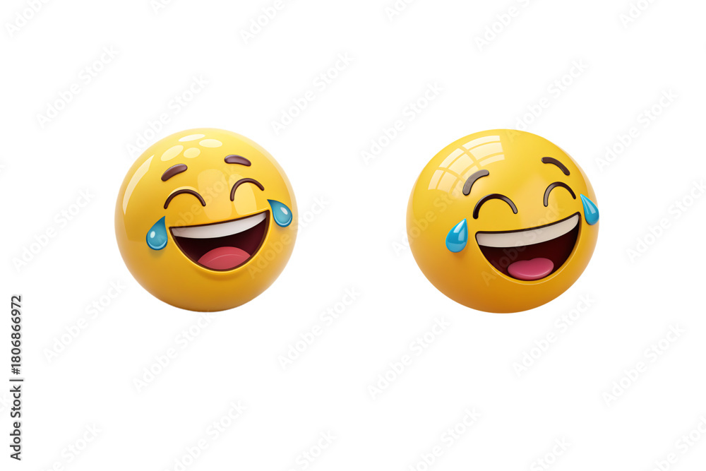 Fototapeta premium 3D Laughing Emoji PNG – High-Quality Funny Emoji Illustration