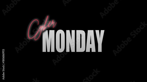 CYBER MONDAY TITLE WITH CINEMATIC ANIMATION