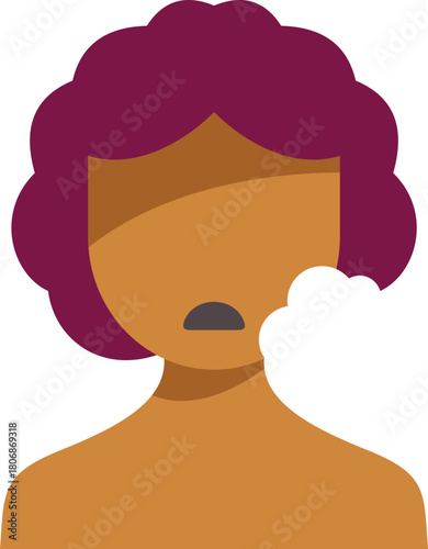 Woman suffering strong toothache holding cheek with hand, feeling pain and discomfort