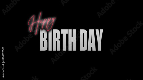 
HAPPY BIRTH DAY TITLE WITH CINEMATIC ANIMATION
