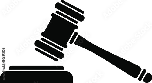 Vector art of gavel law icon