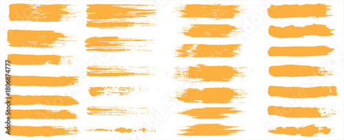 Beautiful Brushes vector collection. Grunge Elements - Brush strokes, ink paint brushes, grunge lines. Rectangle text box for social media and network. vector