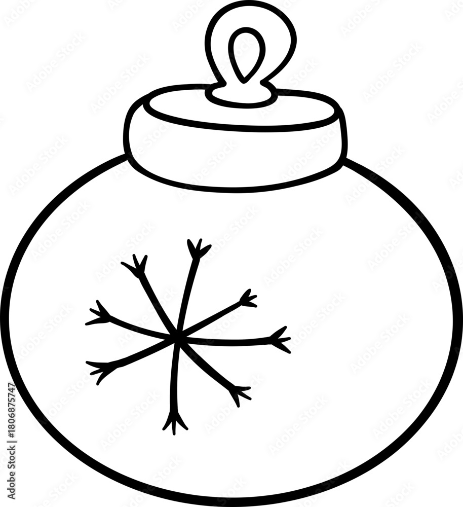 Fototapeta premium Christmas Snowflake Ornament