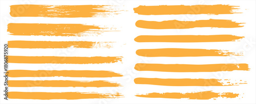 Beautiful Brushes vector collection. Grunge Elements - Brush strokes, ink paint brushes, grunge lines. Rectangle text box for social media and network. vector