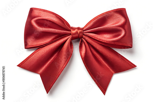 Elegant Red Satin Bow – Luxury Gift Wrap Ribbon Decoration

