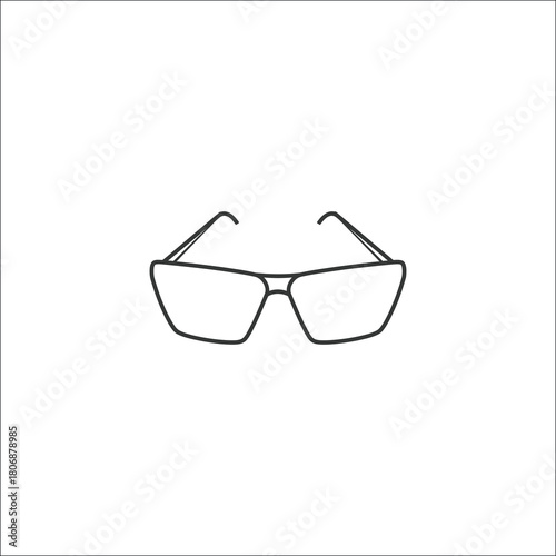 Modern sunglass icon for web and print design applications