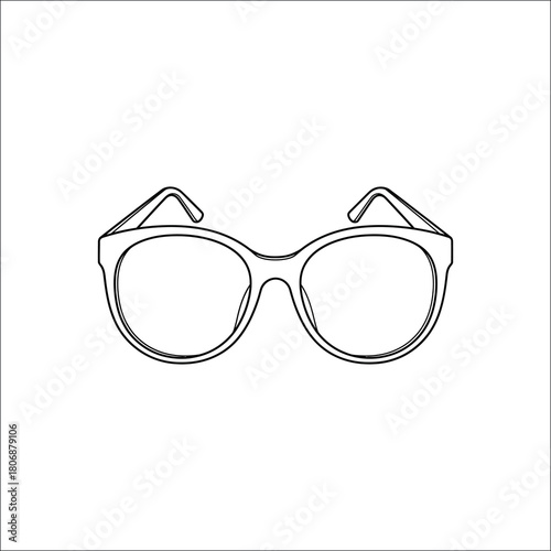 Modern sunglass icon for summer and travel designs
