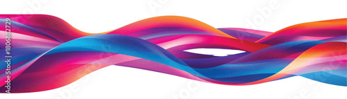 Colorful wavy lines flowing like ribbons, vibrant gradients, dynamic fluid motion, contemporary minimalist abstract digital art, modern geometric curves.