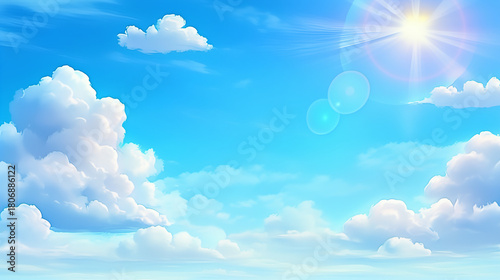 雲のある青空の背景