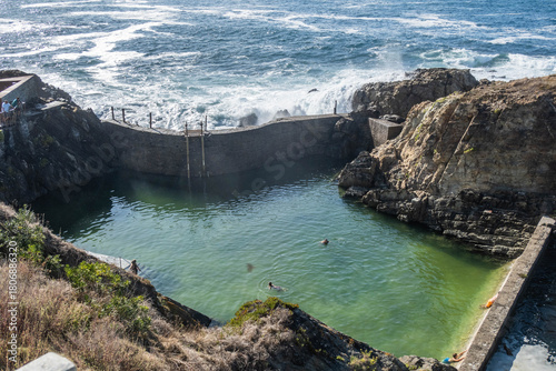 Saltwater bathing pool in Tapia de Casariego, Asturias, Spain