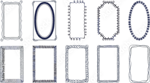 Collection of Elegant and Decorative Picture Frames for Design Projects and Artistic Presentations