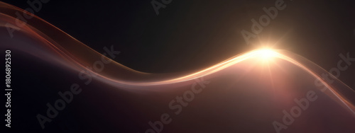 Abstract artwork featuring a luminous streak against a dark background.